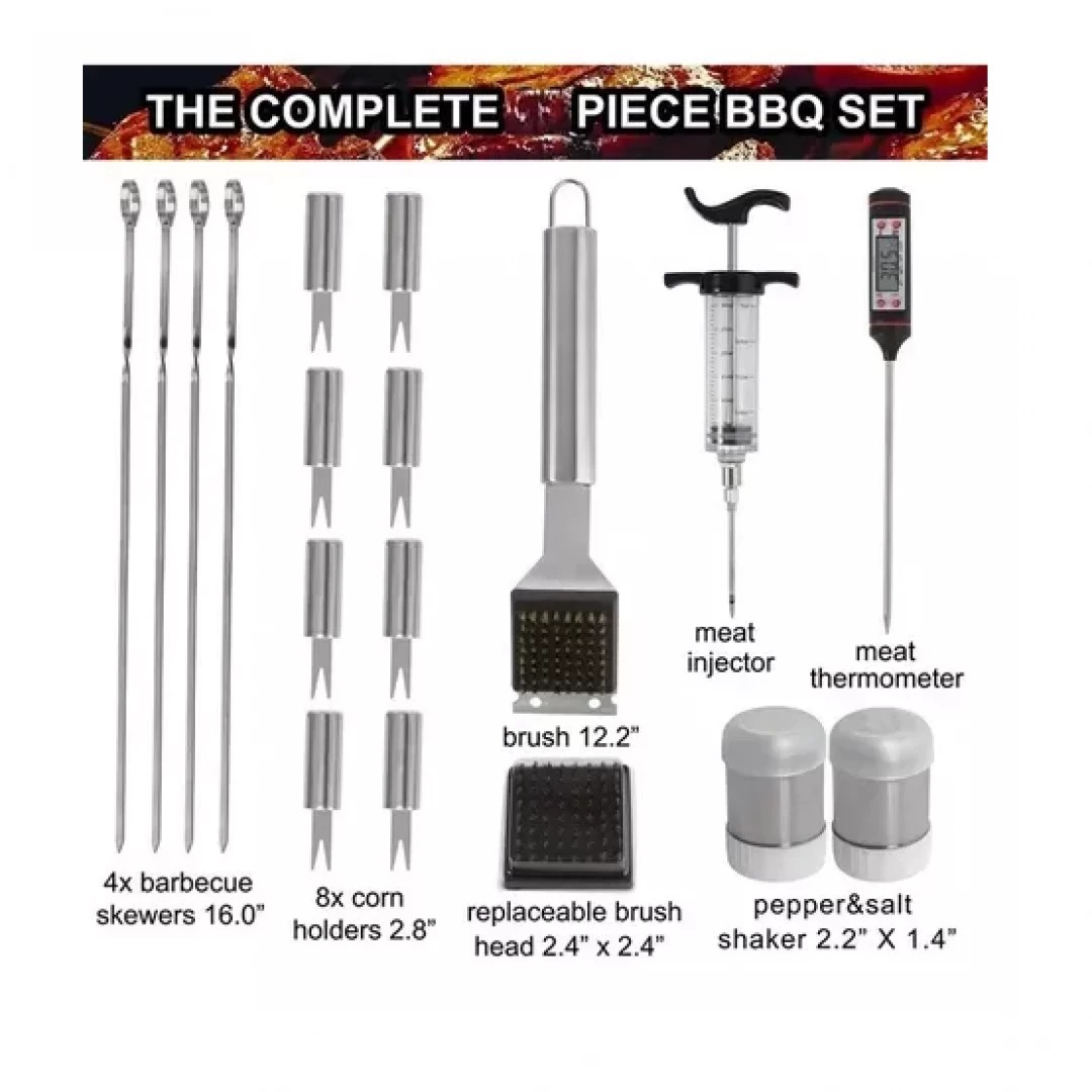 Set Parrilla Bbq 29 Piezas Con Maletin